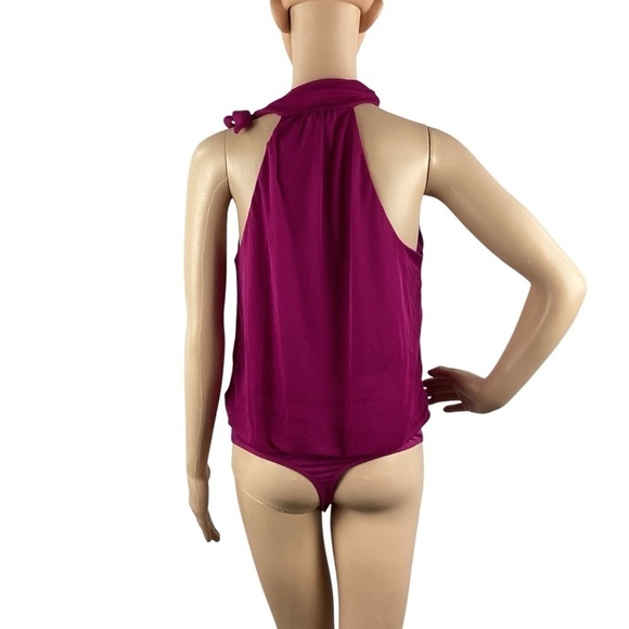 Express Halter Neck Bodysuit Size M Purple - Picture 5 of 7